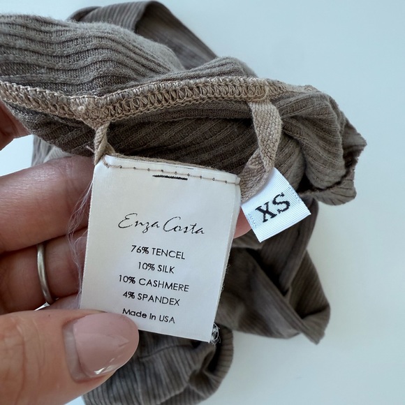 Enza Costa Tencil Silk blend turtleneck top - Picture 4 of 5